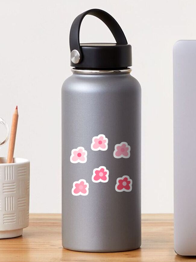 INSTANT DOWNLOAD Pink Floral Glitter Water Bottle Labels 