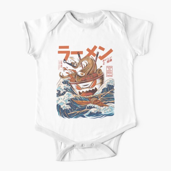 The Great Ramen off Kanagawa Short Sleeve Baby One-Piece