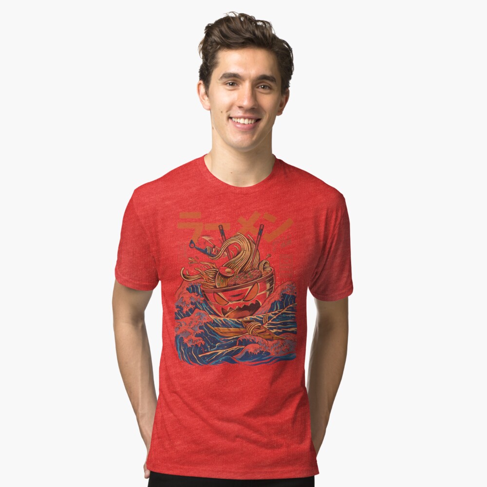 The Great Ramen off Kanagawa Tri-blend T-Shirt
