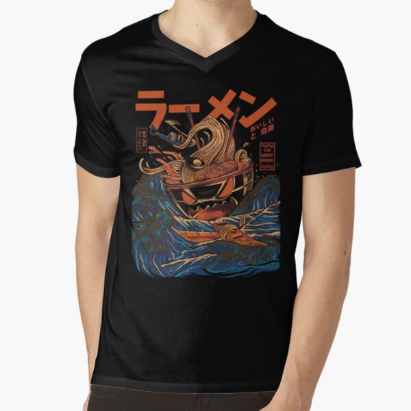 The Great Ramen off Kanagawa V-Neck T-Shirt