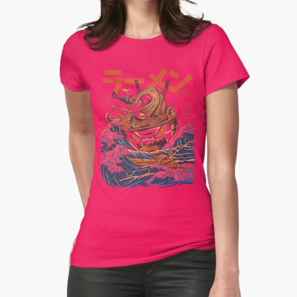 The Great Ramen off Kanagawa Fitted T-Shirt