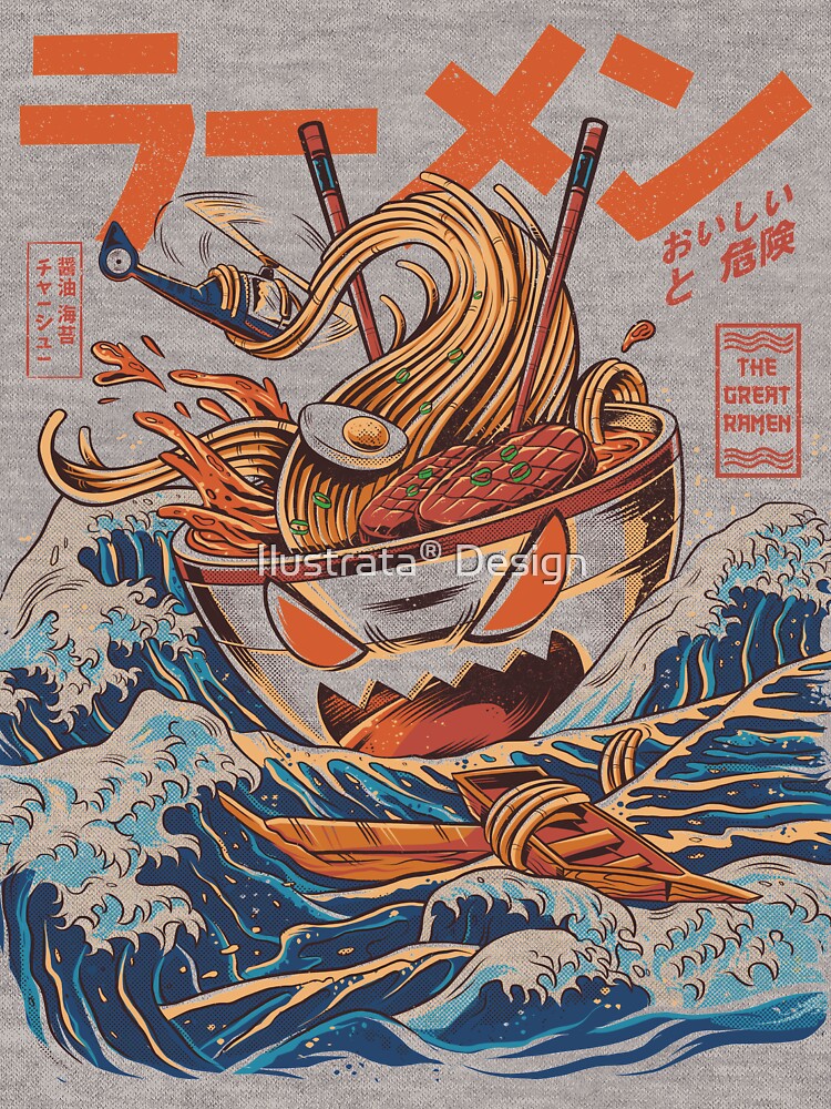 The Great Ramen off Kanagawa by ilustrata