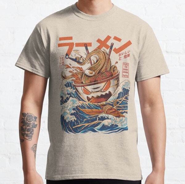 El gran ramen de Kanagawa Camiseta clásica