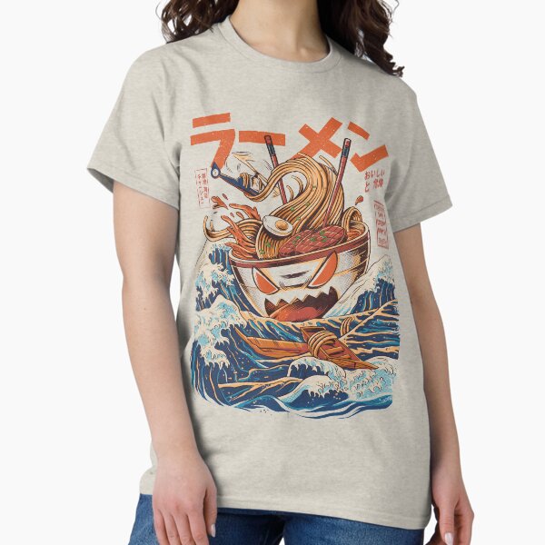 Vista previa del artículo con la obra «El gran ramen de Kanagawa», diseñado y vendido por Ilustrata®.