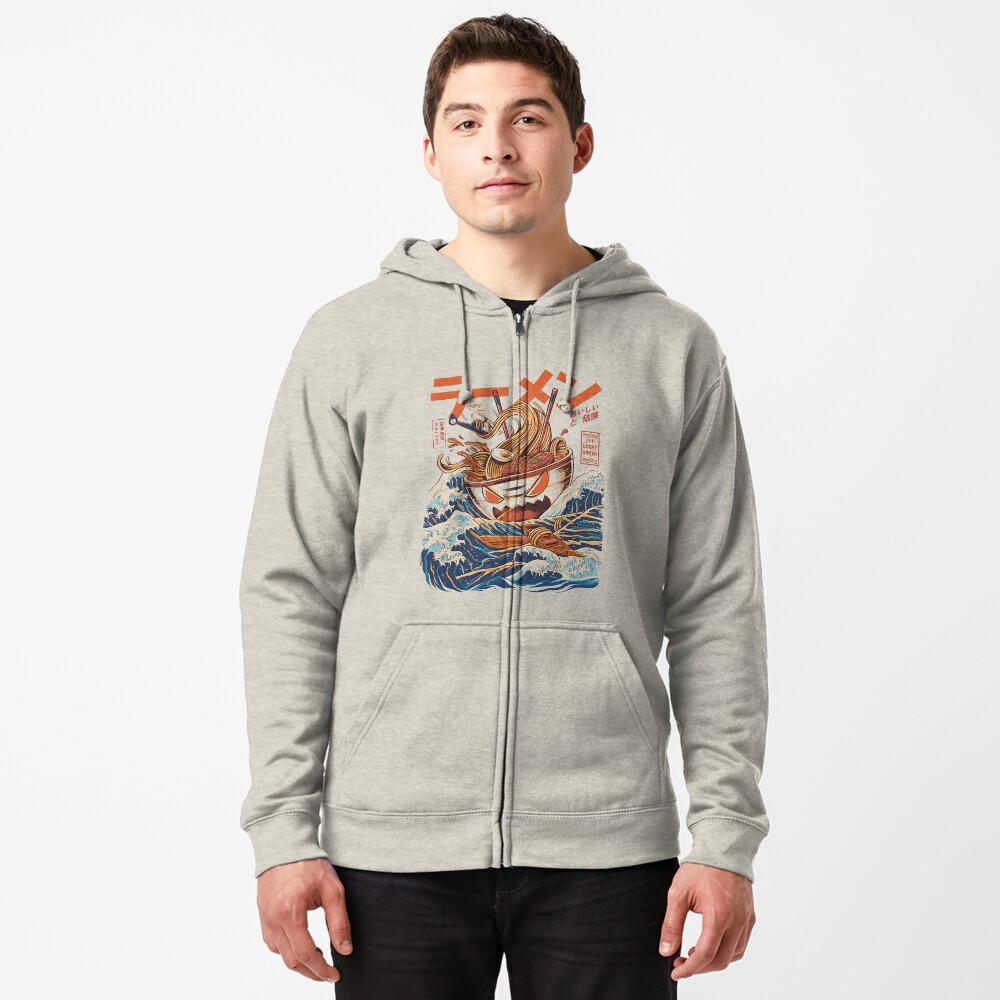 The Great Ramen off Kanagawa Zipped Hoodie