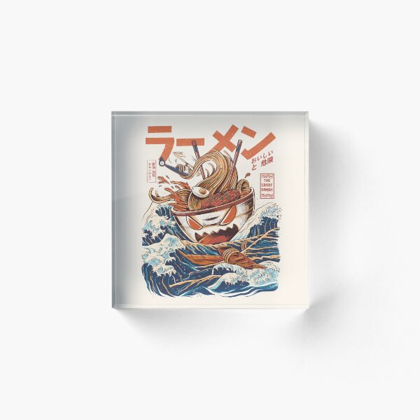 The Great Ramen off Kanagawa Acrylic Block