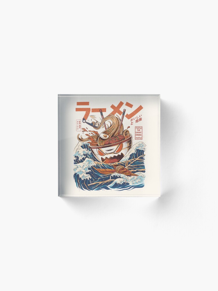 Alternate view of The Great Ramen off Kanagawa Acrylic Block