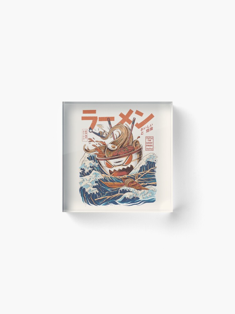 Alternate view of The Great Ramen off Kanagawa Acrylic Block