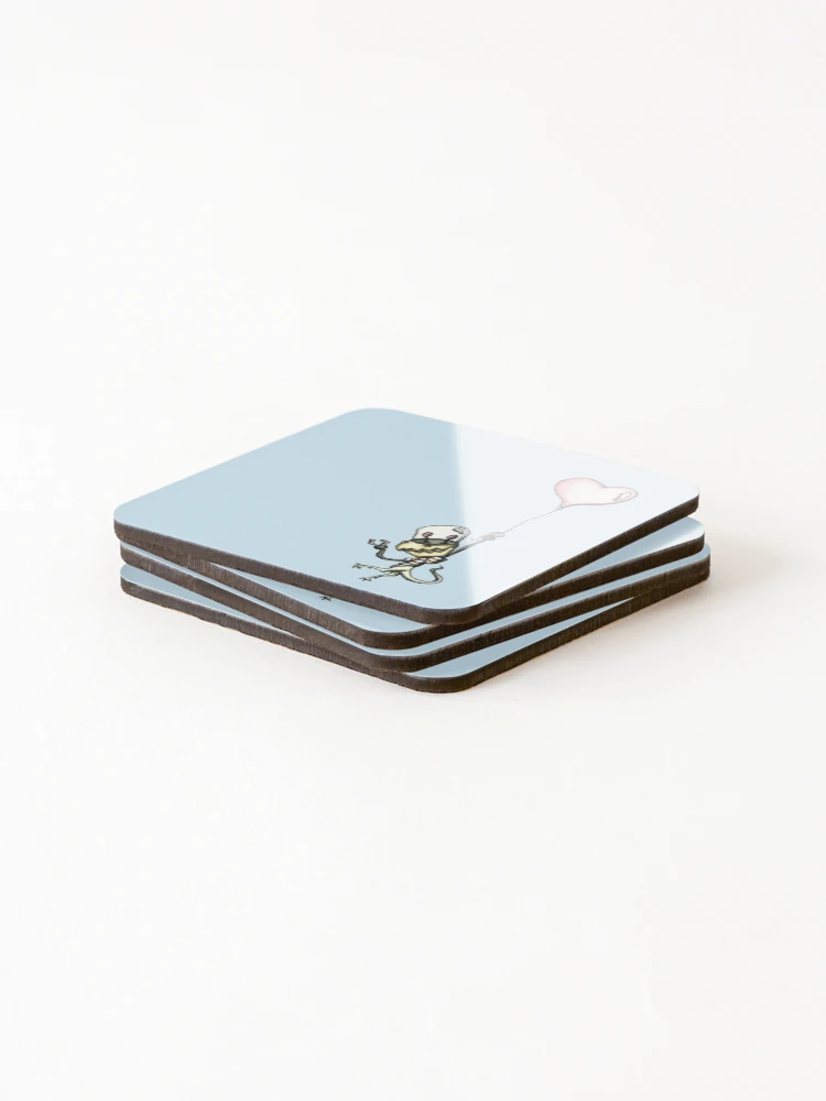 Thumbnail 4 of 5, Coasters (Set of 4), Heart Bot designed and sold by plotDriving-NPC.