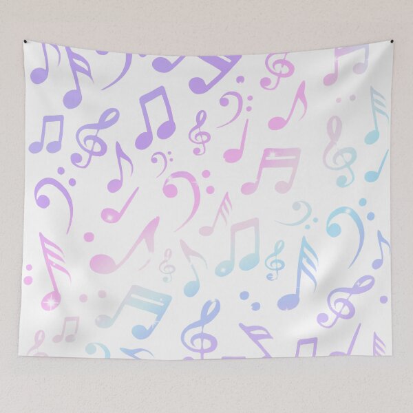 Item preview, Kawaii Music Notes Pattern designed and sold by trajeado14.