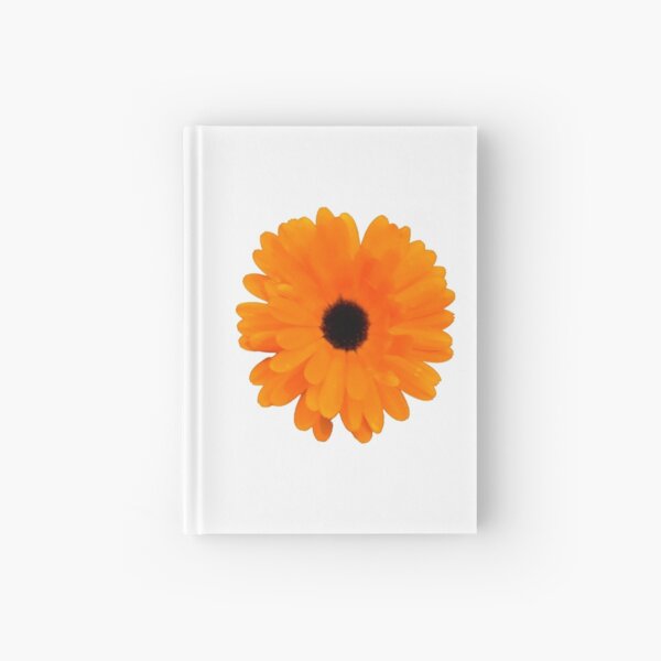 Orange Bold Burst Flower Hardcover Journal