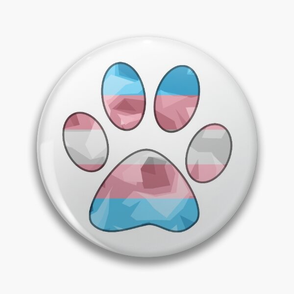 Item preview, Transgender Pride Paw Sticker Pin Face Mask designed and sold by AbstruseArtisan.