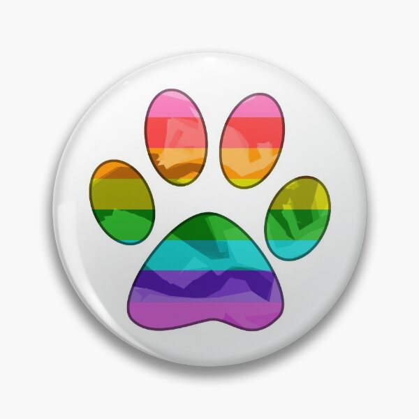 Item preview, Gilbert Baker Pride Paw Sticker Pin Face Mask designed and sold by AbstruseArtisan.
