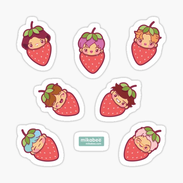 BTS Strawberry Patch ~Stickers~ Sticker