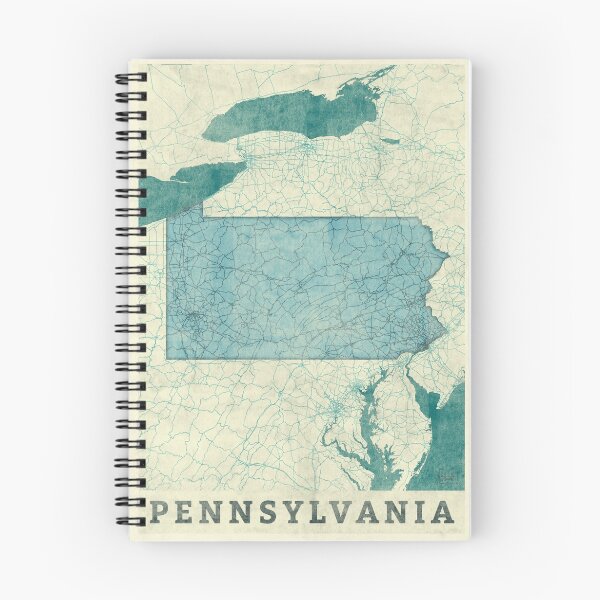Item preview, Pennsylvania Map Blue Vintage designed and sold by HubertRoguski.