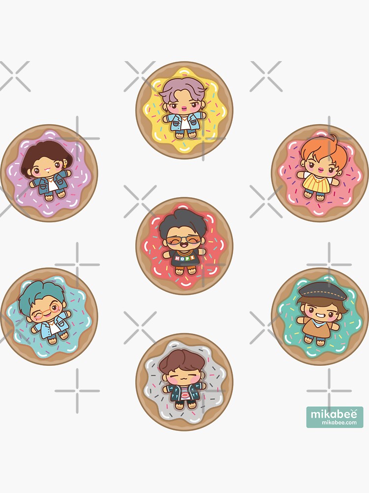 BTS Donuts Stickers by MikaBees