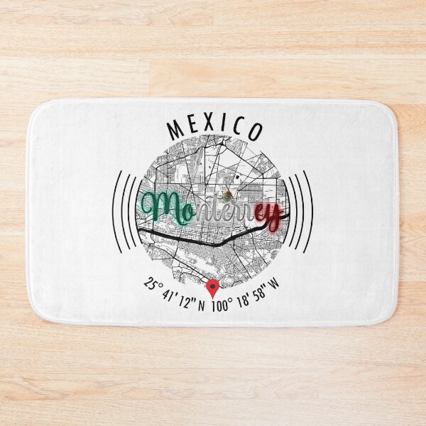 Item preview, Monterrey, MEXICO Road Map Art - Earth Tones designed and sold by hatimelhag.