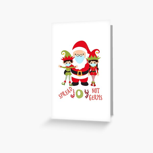 Item preview, Spread Joy not Germs Santa Elf 2020 Christmas designed and sold by ColorFlowArt.