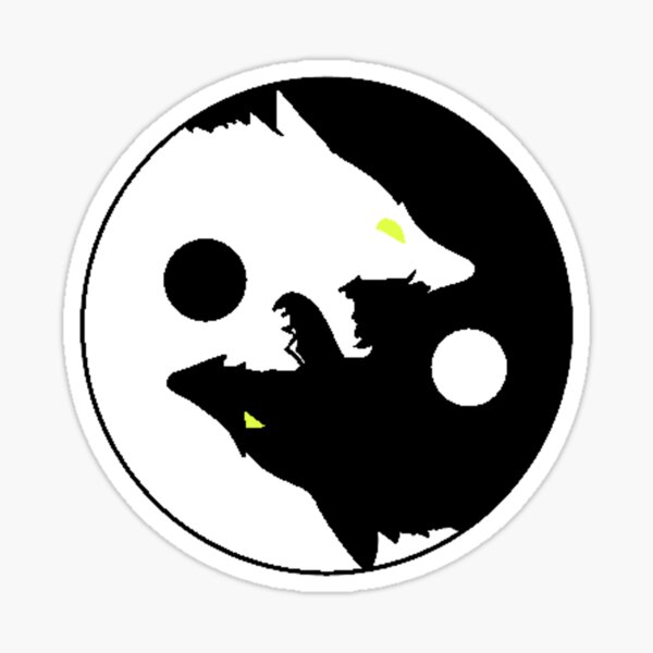 Vista previa del artículo con la obra «Los lobos YinYang», diseñado y vendido por juanalan.