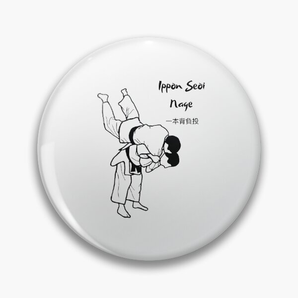 Item preview, Ippon Seoi Nage Judo Throw Black designed and sold by PositiveSensei.