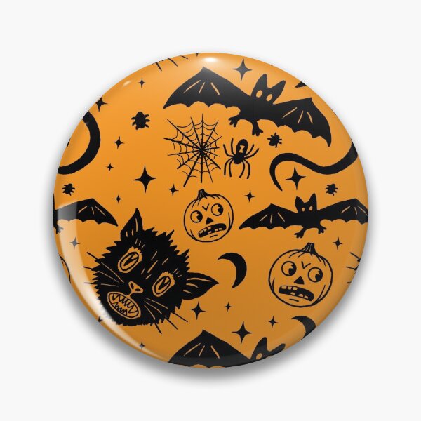 Item preview, Halloween Pattern! - Black cats, Pumpkins, Spiders, and Snakes! Trick or Treat! designed and sold by DarkAndSticky.