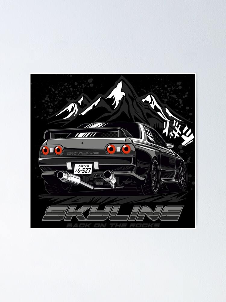 VR38 Swapped Skyline R32' Poster for Sale by RACING FACTORY | Redbubble