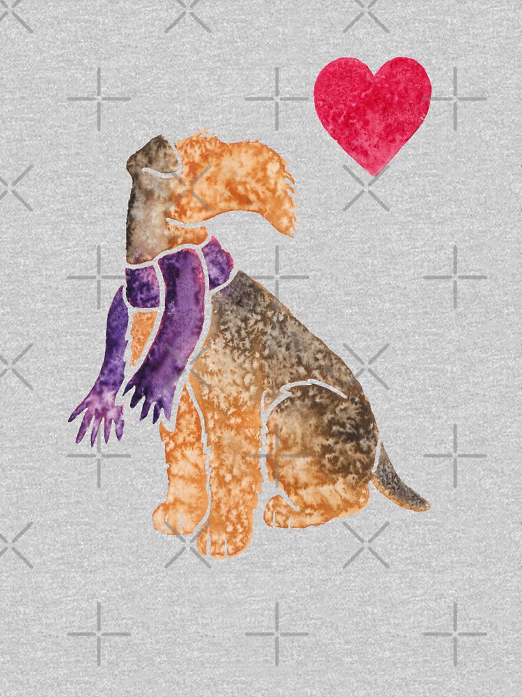 Watercolour Airedale by animalartbyjess