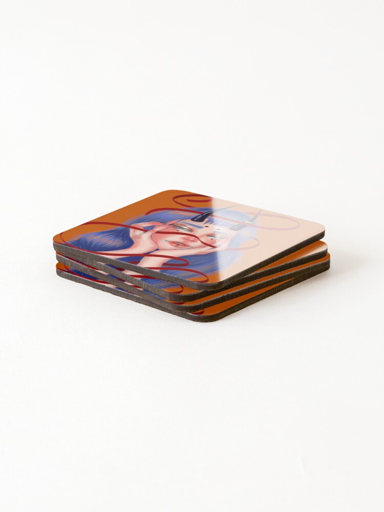 Thumbnail 4 of 5, Coasters (Set of 4), Demon designed and sold by Ririsu.