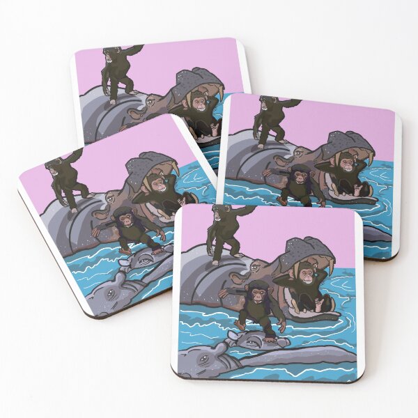 Item preview, hippo's and chimps designed and sold by soldesign72.