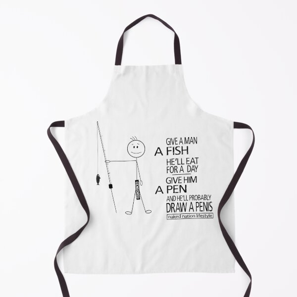 Item preview, Give a Man a Fish...Drawn A Penis designed and sold by NakedNationLife.