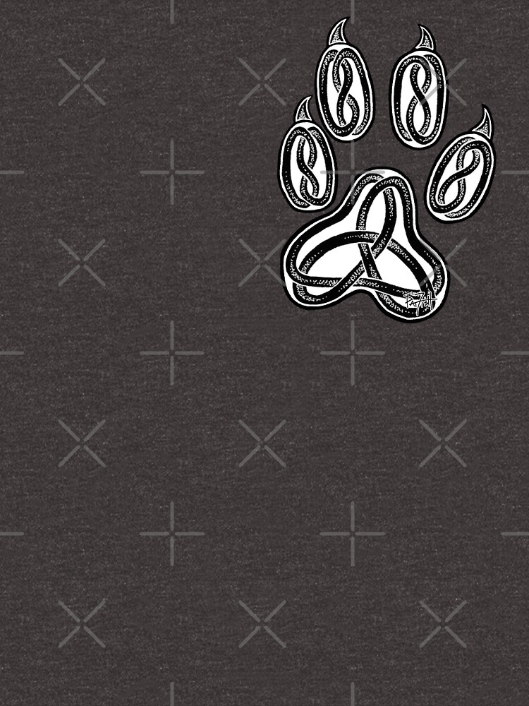 Celtic Wolf Paw Print