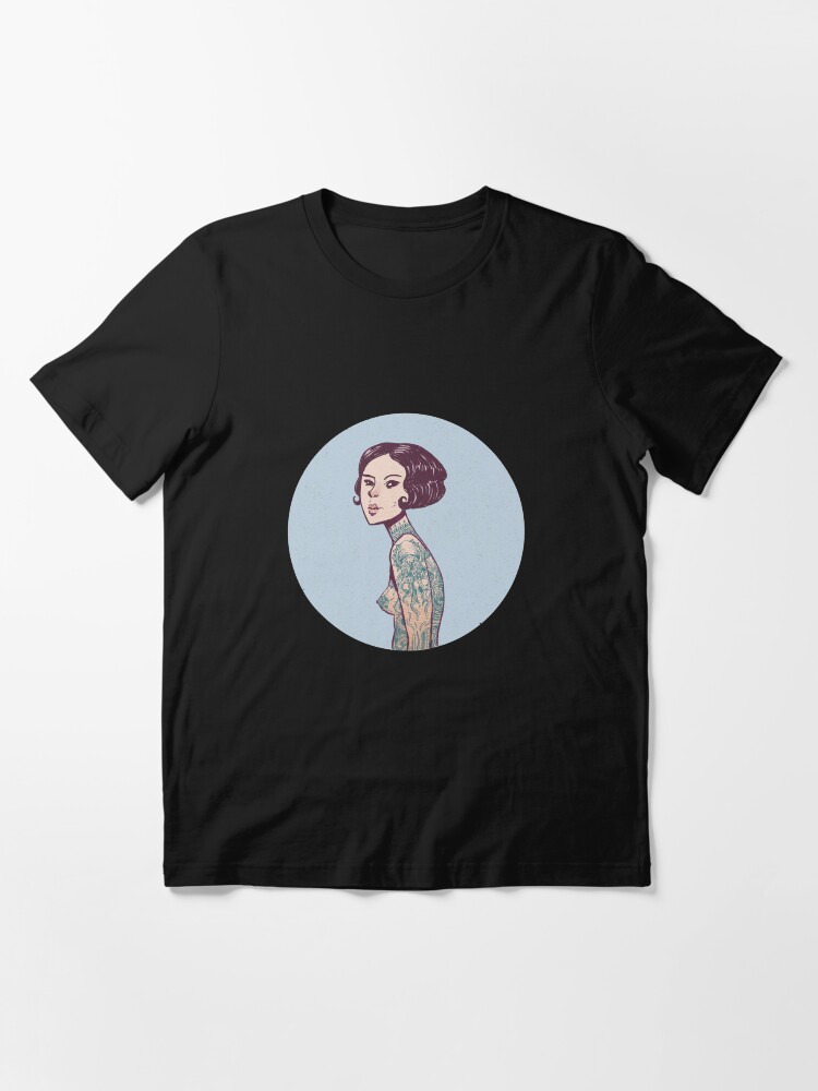 Alternate view of Tattoo girl Essential T-Shirt
