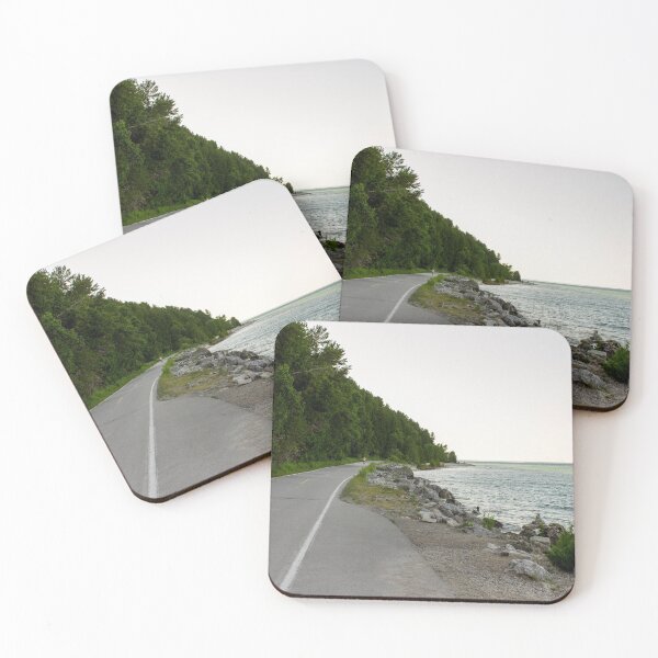 Item preview, Lake Michigan and a Bicycle only Highway on Mackinac Island designed and sold by Michael Deemer.