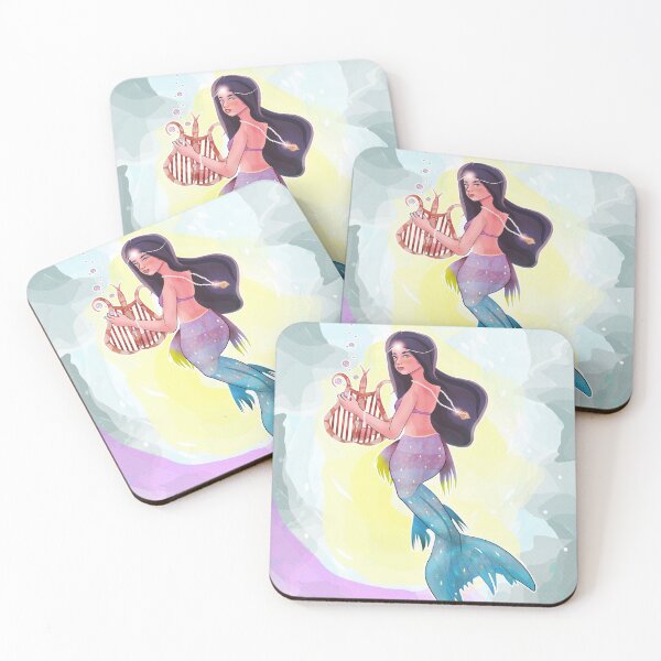 Item preview, Mermaid playing with a harp designed and sold by vixfx.