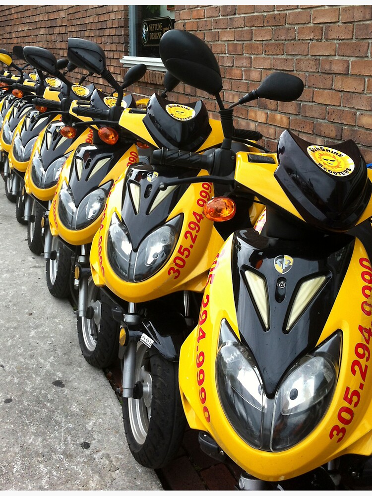 "Yellow Scooters, Key West" Sticker for Sale by KarenZuk Redbubble