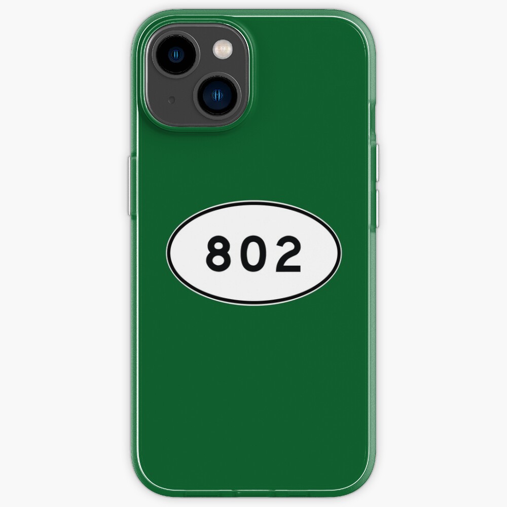 "802 area code Euro Oval Sticker" iPhone Case for Sale by
