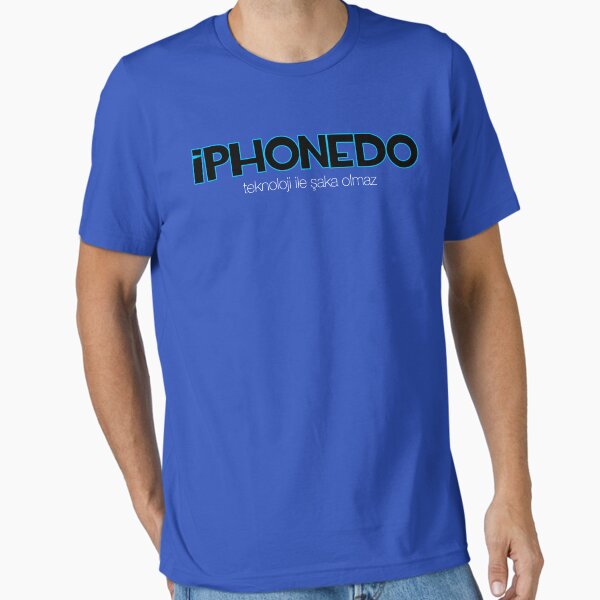 iPhonedo Siyah/Mavi Essential T-Shirt
