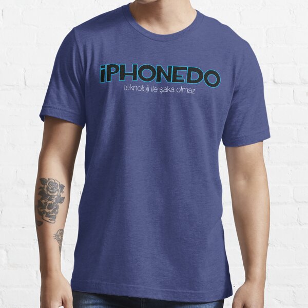 iPhonedo Siyah/Mavi Essential T-Shirt