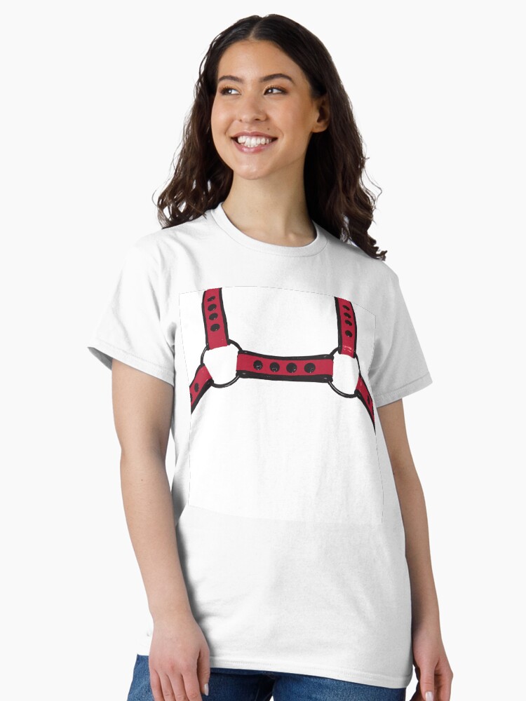 Thumbnail 1 of 7, Classic T-Shirt, Red Harness designed and sold by DiaperedFancy.