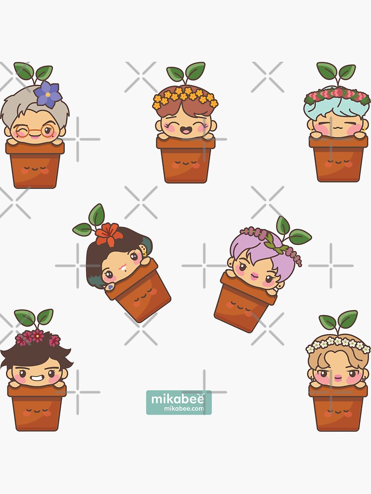 BTS Birthday Sprouts ~Stickers~ by MikaBees