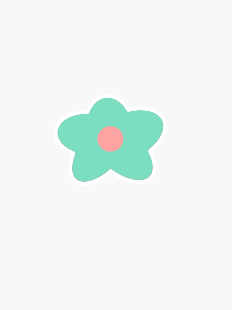 "Teal Indie Flower Sticker" Sticker for Sale by catelinkhalaf Redbubble
