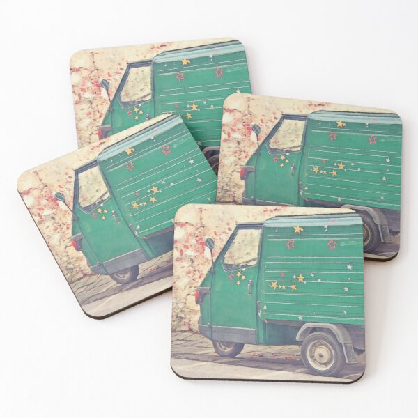 Item preview, Green Van with Stars designed and sold by Ollivrosa.