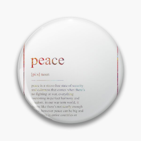 Item preview, PEACE 443 Watercolor Map Yoga Quote Definition Des designed and sold by vividpixelusa.