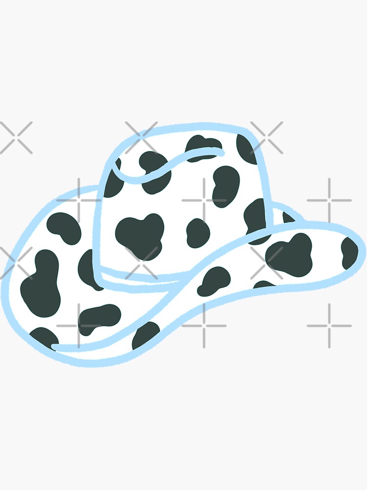 Cow Print, Blue Cowboy Hat by closofly