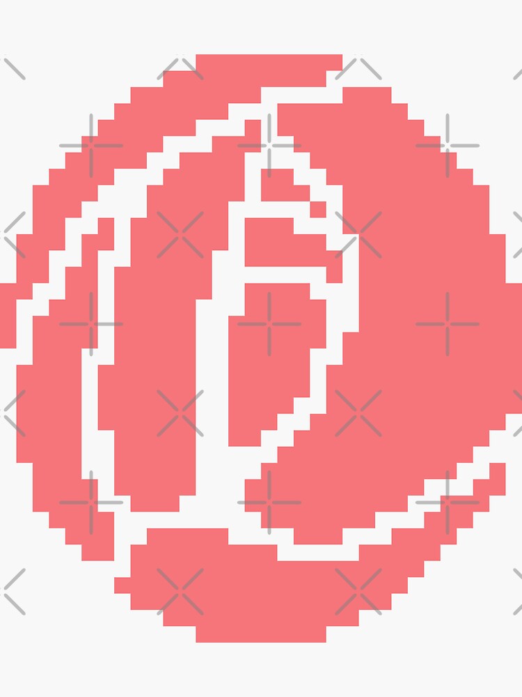 Thumbnail 3 of 3, Sticker, Pixelart Mackintosh Rose designed and sold by TheRandomFactor.