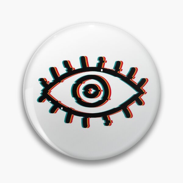 Item preview, Glitchy eyeball designed and sold by Chez Louie Designs.