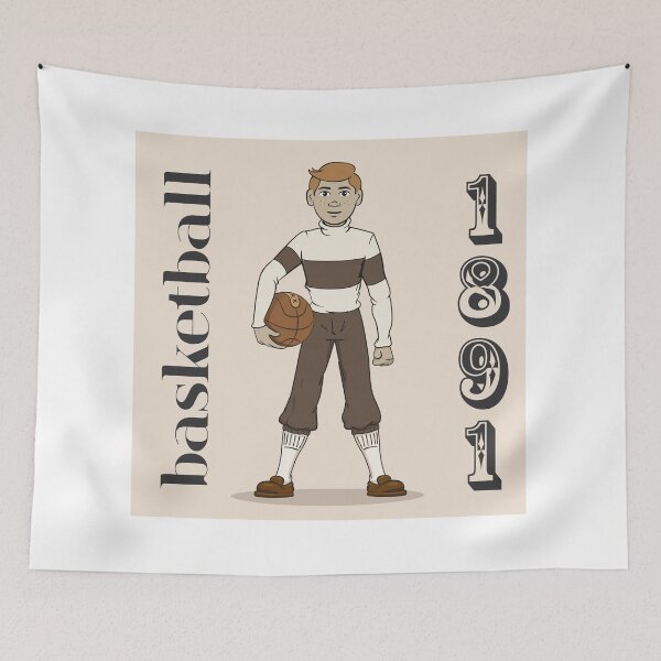 Item preview, Illustration represents basketball player of old when the sport was created 1891. Ideal for educational, sports and historical materials designed and sold by LucianoCosmo.