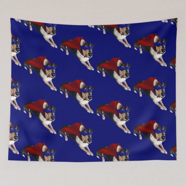 Item preview, Smooth Collie dressed as a super hero designed and sold by Mehu.