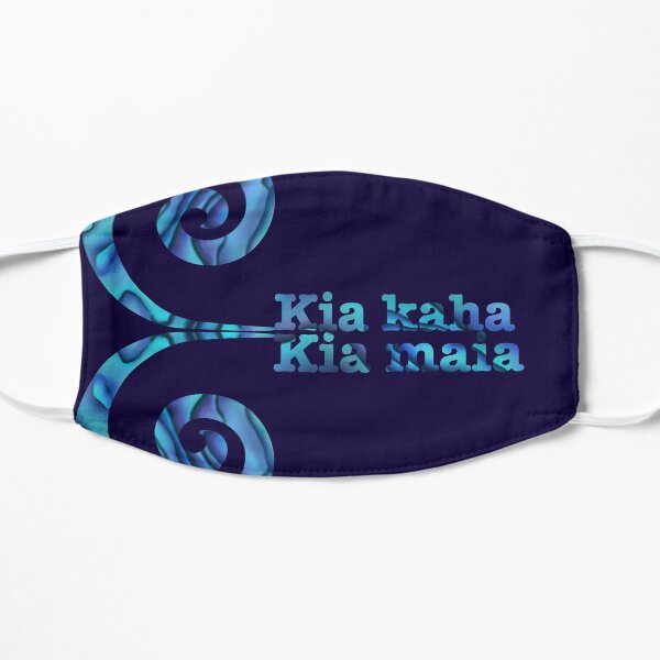 Kia kaha Kia Maia double koru Flat Mask