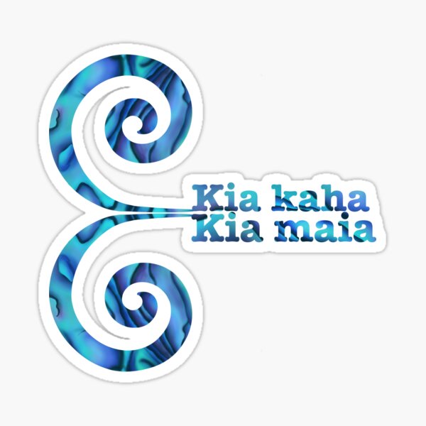 kia-kaha-kia-maia-double-koru-sticker-for-sale-by-mayakiwi-redbubble